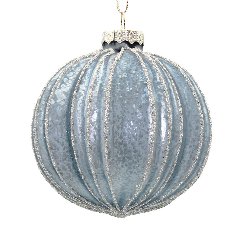 BOWRING - 8cm Demi Ice Blue Ball Ornament