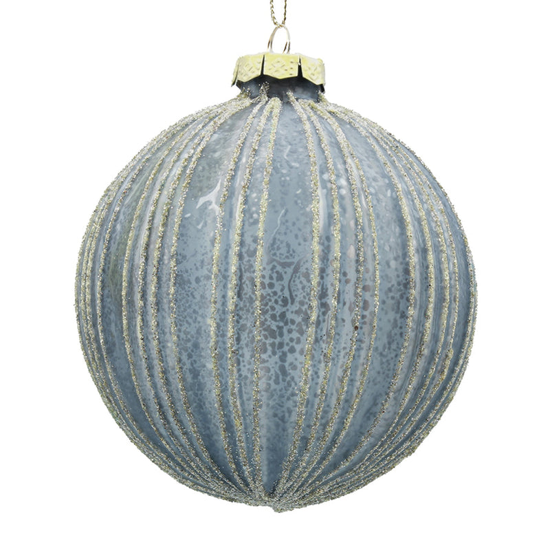 BOWRING - 10cm Demi Ice Blue Ball Ornament