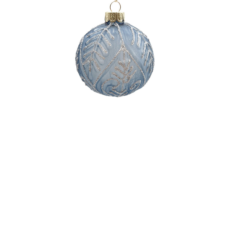 BOWRING - 8cm Marta Ice Blue Ball Ornament