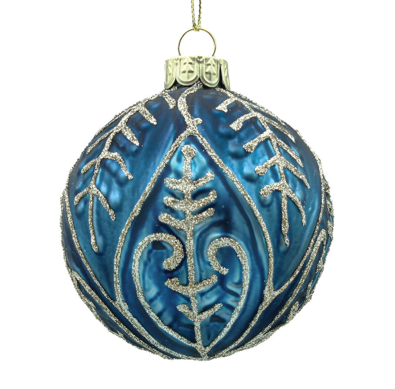 BOWRING - 8cm Marta Midnight Blue Ball Ornament