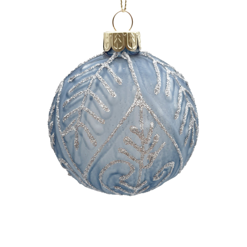 BOWRING - 10cm Marta Ice Blue Ball Ornament