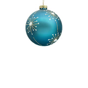 BOWRING - 10cm Starburst Ice Blue Ball Ornament