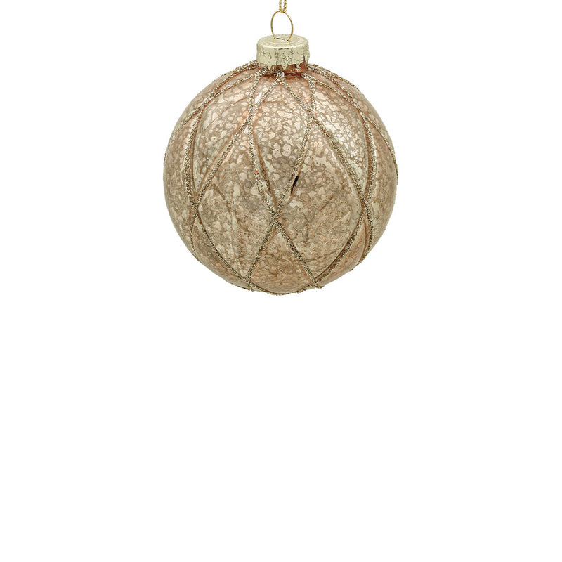 BOWRING - 10cm Lorena Champagne Ball Ornament