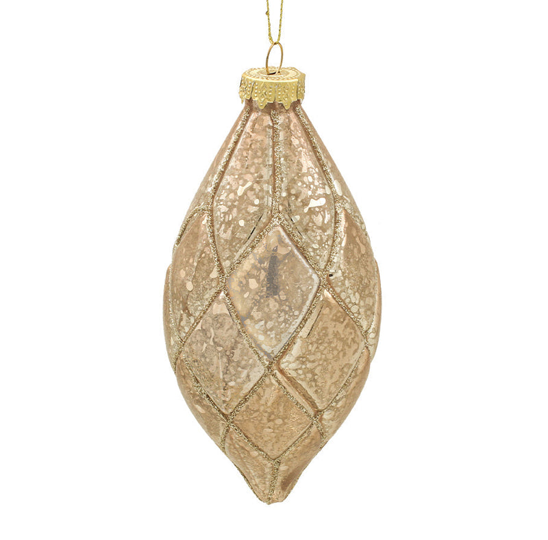 BOWRING - 7x14cm Lorena Champagne Ball_Finial Ornament