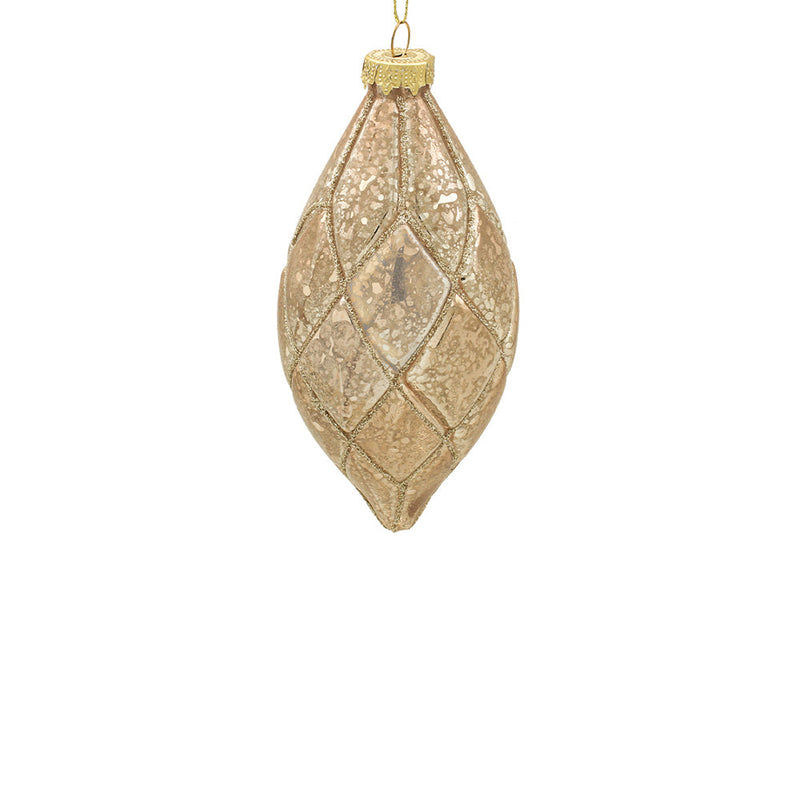BOWRING - 7x14cm Lorena Champagne Ball_Finial Ornament
