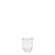 BOWRING - Zoe Clear Votive Holder with Gold Rim/ 12-24