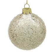 BOWRING - 18cm Iced Champagne Ball Ornament