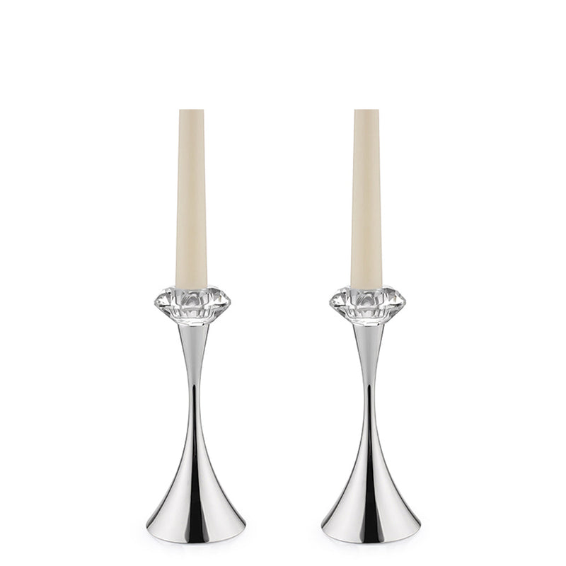 BOWRING - Paloma Set of 2 Crystal & Metal Taper Holder