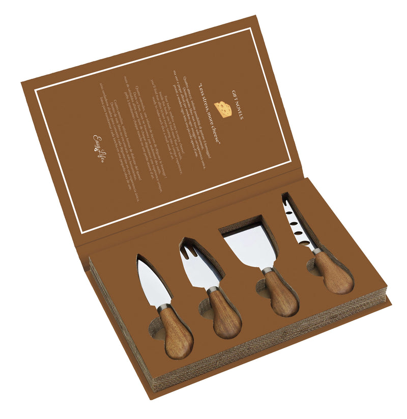BOWRING - Book Series-LESS STRESS…Set of 4 Cheese Set