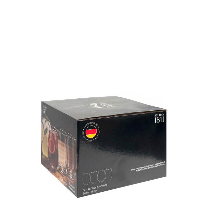 BOWRING - Sorrento Stemless 540ml (18.3oz) S/4