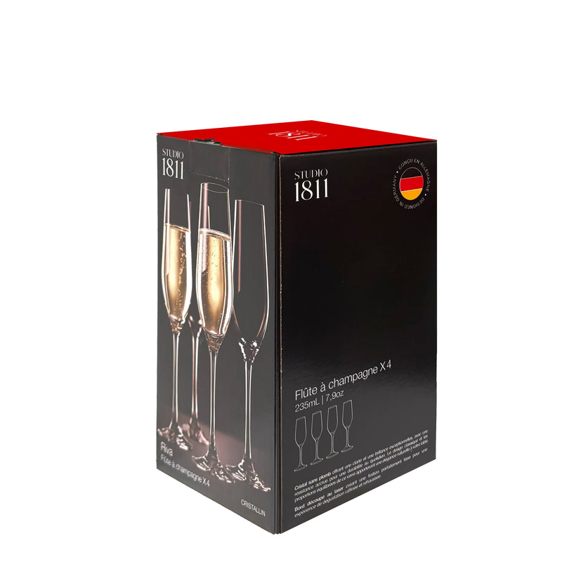 BOWRING - Riva Champagne Flute 235ml (7.9oz) Set of 4