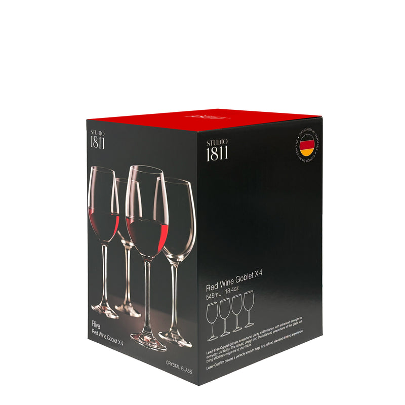 BOWRING - Riva Red Wine Goblet 545ml  (18.4oz) Set of 4