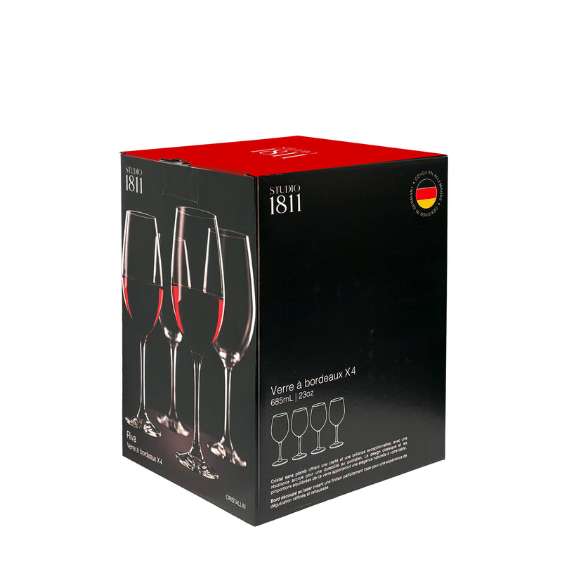 BOWRING - Riva Bordeaux Goblet 685ml (23oz) Set of 4