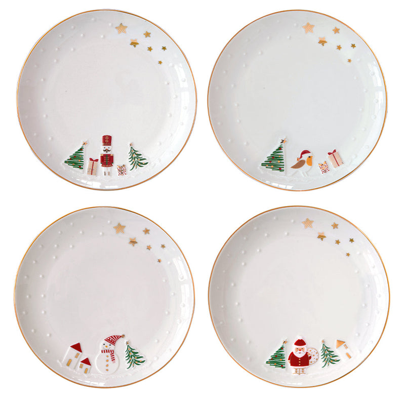 BOWRING - Let it Snow S/2 16cm Plates (Asst'd)