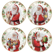 BOWRING - Santa is Coming S/4 19cm (7.5in) Dessert Plates