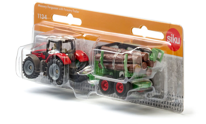 Siku - Massey Ferguson avec remorque forestière