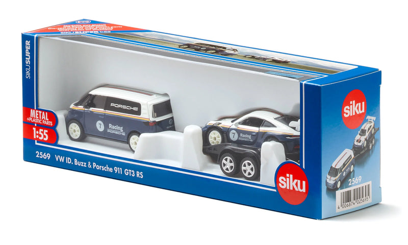 Siku - VW ID. Buzz avec Porsche 911 GT3 RS (1:50)