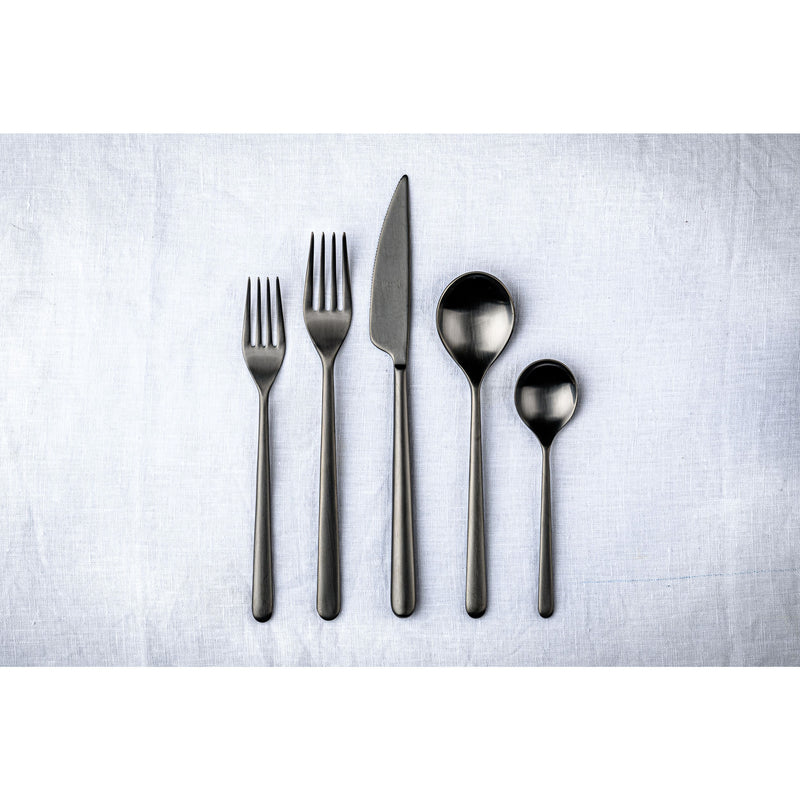 Mepra – Linea Ice Black Gold – 5-Piece Flatware Set – 104822005ION – Image 5