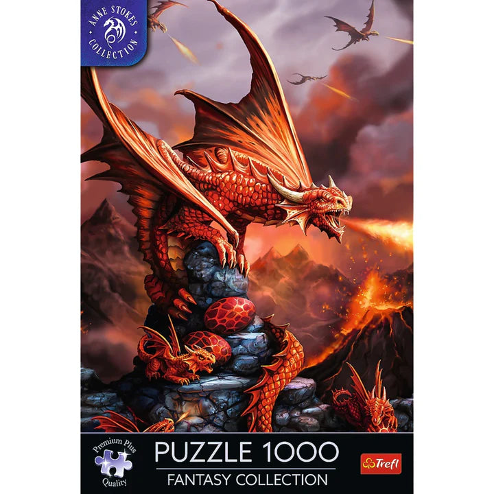 Trefl - 1000 Piece Jigsaw Puzzle - Premium Plus - Anne Stokes - Fire Dragon