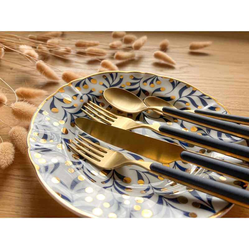 Mepra – Fantasia Ice Gold Cobalt – 32-Piece Flatware Set – 10C622032OI – Image 2