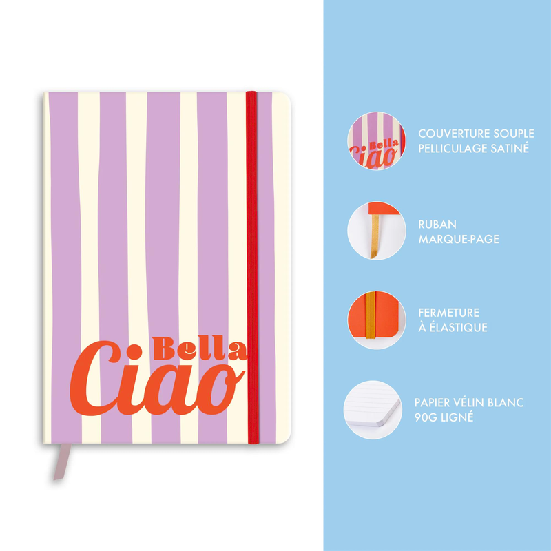 Clairefontaine Dolce Amore Notebook – A5 Hardcover / 128 Pages, assorted design