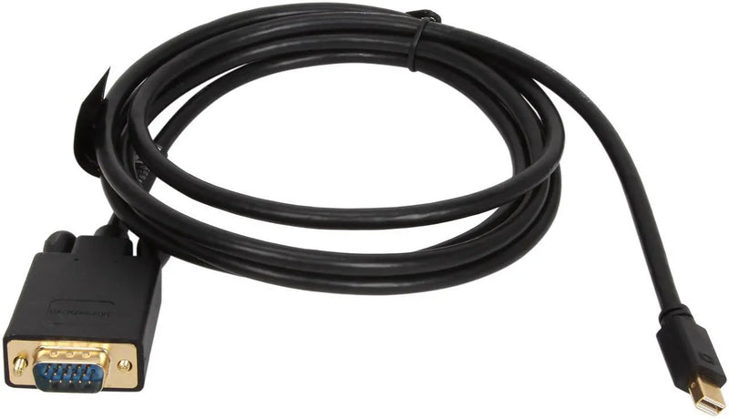 StarTech - Adapter Mini Displayport Male to VGA Male Cable 6FT 1080P Video - Mdp 1.2 or Thunderbolt 1 / 2 - Black (Md2pvgamm6b)