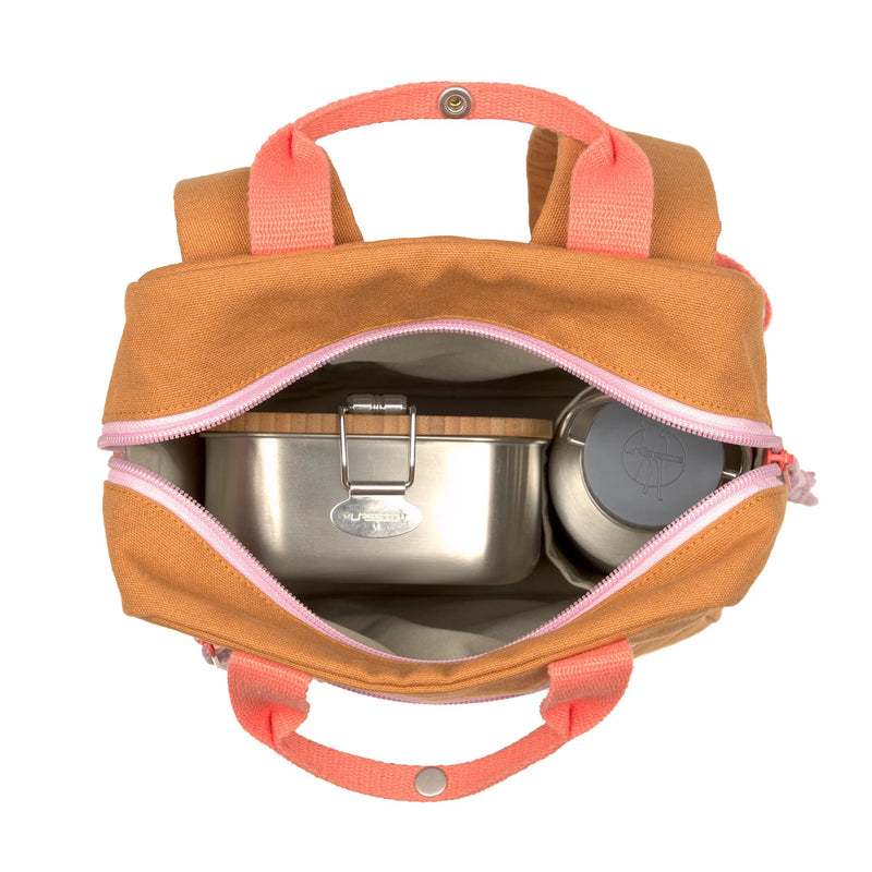 Lassig - Little Gang - Square Backpack Small GOTS - Little One & Me Caramel (Little One & Me Caramel)