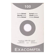 100 White Bristol Cards grid 5/5 (4X6in)