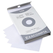 100 White Bristol Cards grid 5/5 (4X6in)