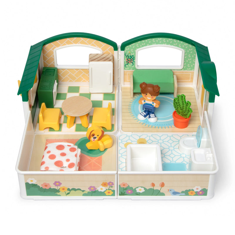 Melissa & Doug - Cheery Lane House Play Set - open modular dollhouse