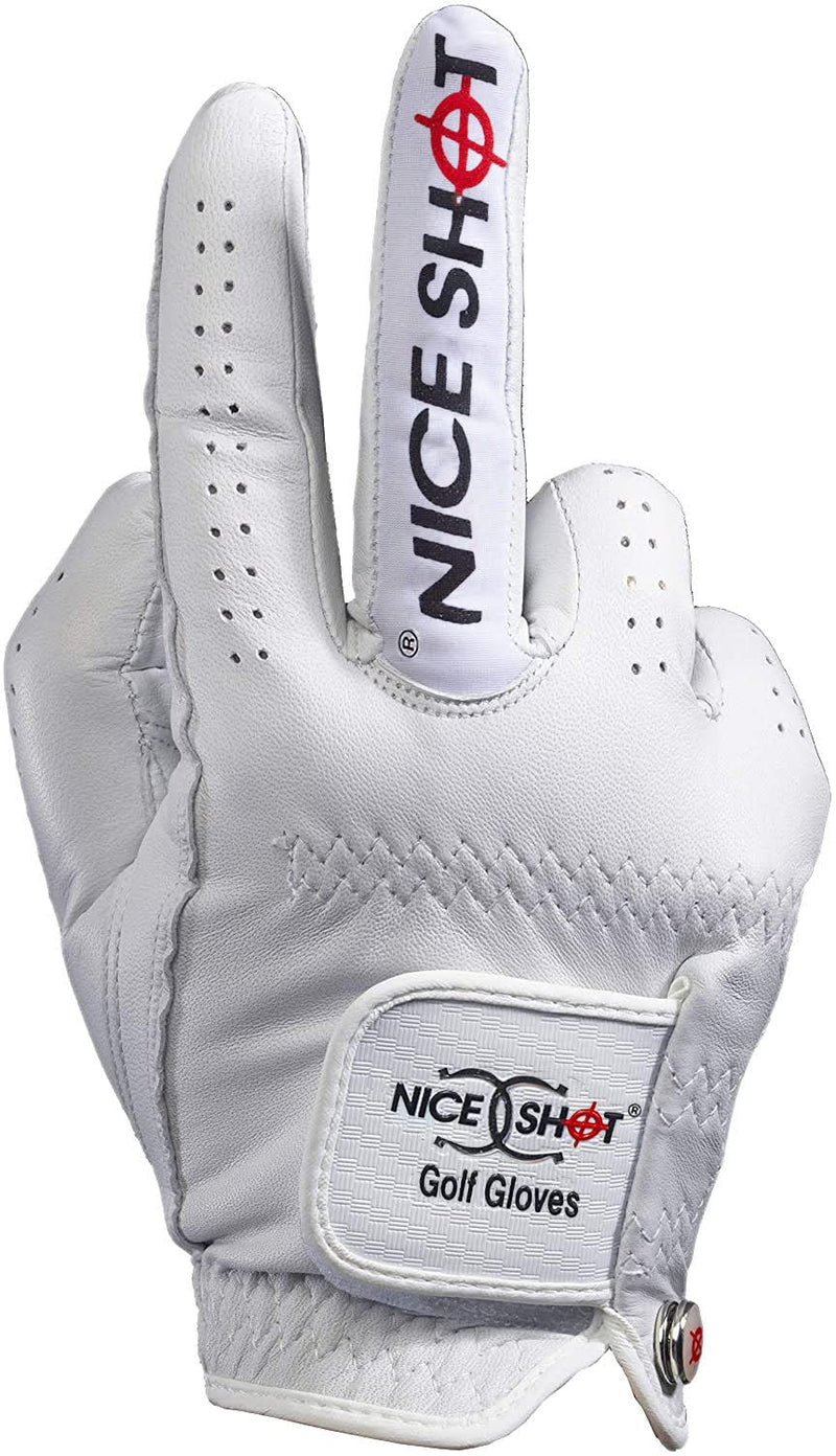 Nice Shot - Golf Glove The Bird White MLH / XL CAD