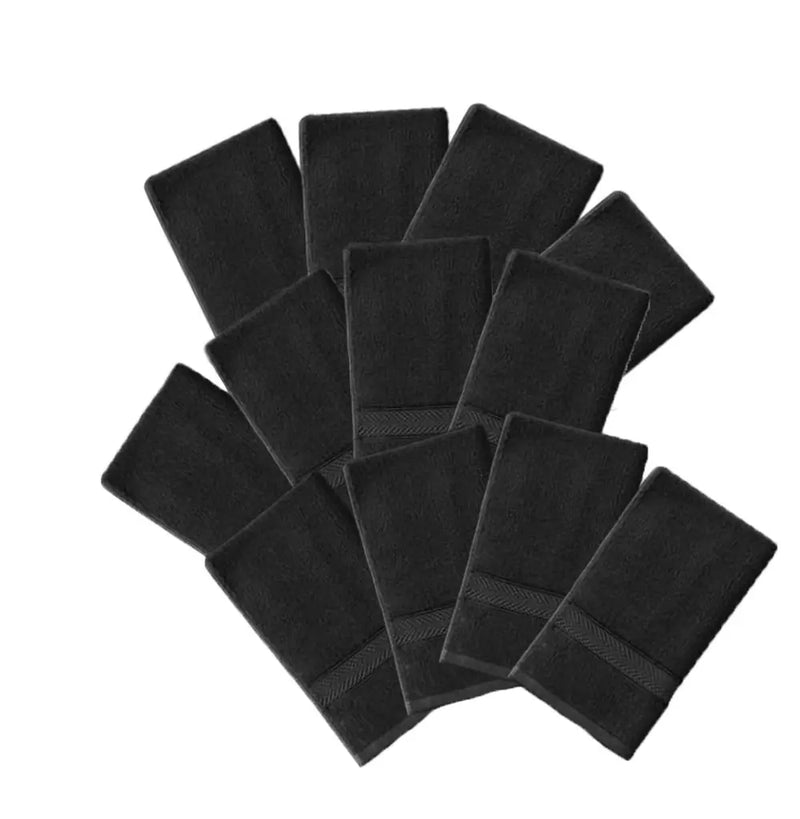 BaByliss - Babyliss Pro Cotton Black Towesl (12 units) 16 X 28 inches