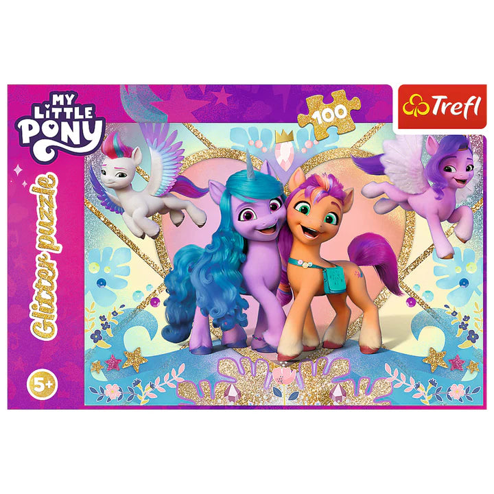 Trefl - 100 Piece Jigsaw Puzzle - My Little Pony Shiny - Ponies Glitter Ponies