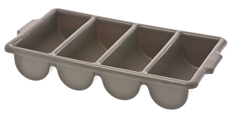 Browne - Cutlery Box - 4 - Compartment - HD Plastic - 21.5x11.8x3.8" / 54.6x29.8x9 cm - Grey