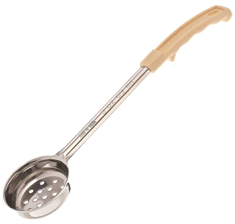 Browne - Portioner - One-Piece - Beige Handle - Perforated - 3 oz / 89 mL