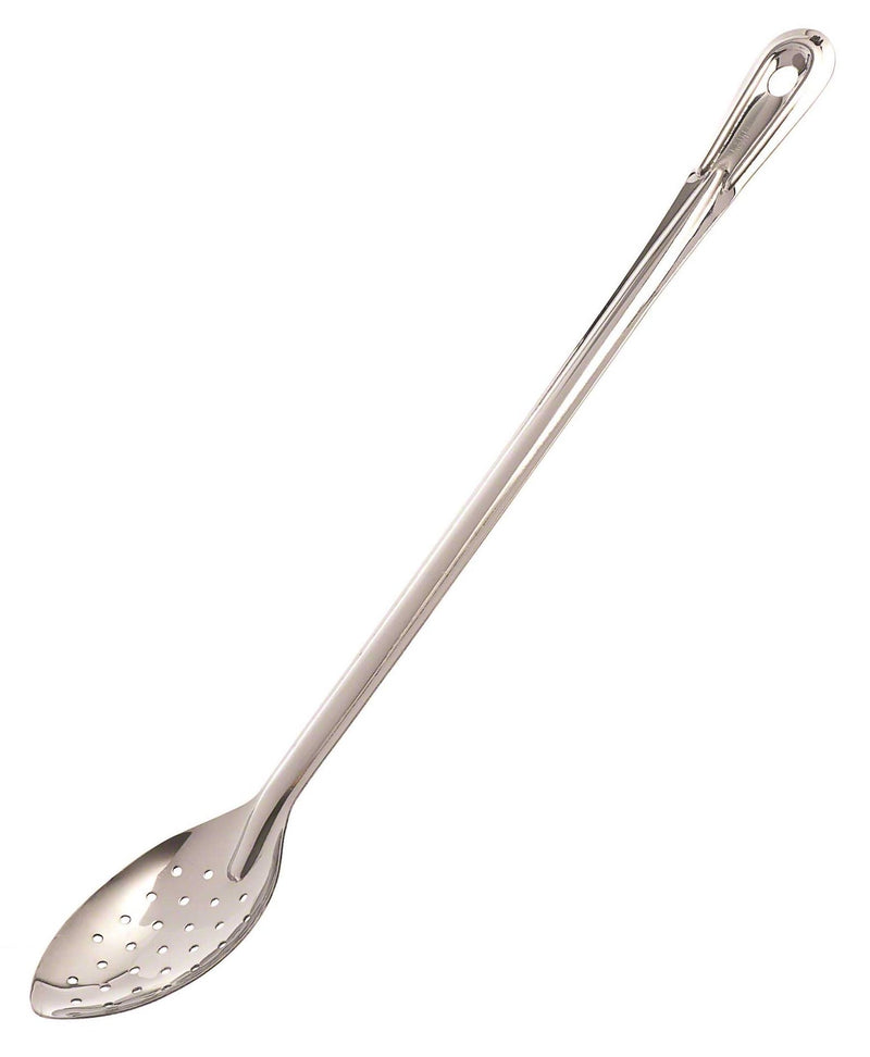 Browne - Spoon, Perforated, Extra Long Handle, 18"/45.7cm, SS, Mirror Finish