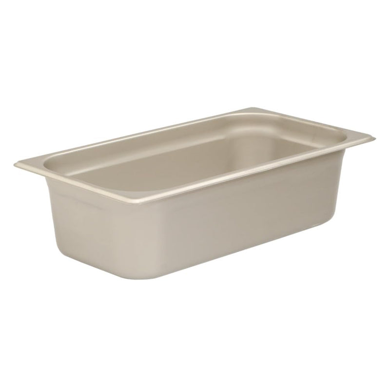 Browne - Steam Pan - Anti - Jam - 1 / 3 Size - 4" / 10.2 cm - 4.5QT / 4.2 L - Stainless Steel - 24 Gauge