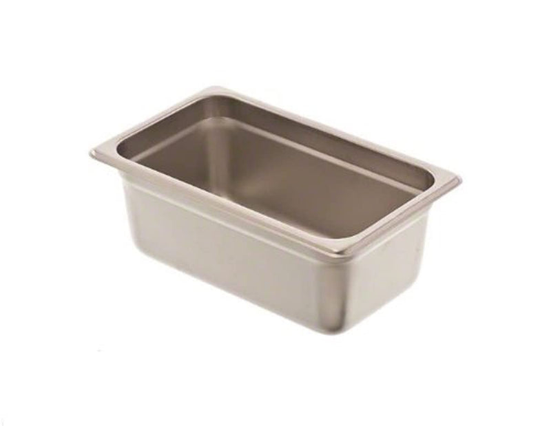 Browne - Steam Pan - Anti - Jam - 1 / 4 Size - 4" / 10 cm - 3.1QT / 2.9 L - Stainless Steel - 25GA - NSF