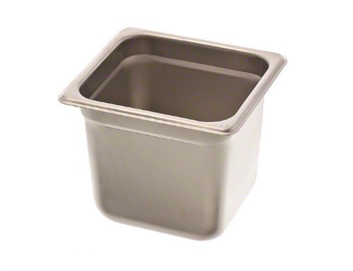 Browne - Steam Pan - Anti - Jam - 1 / 6 Size - 6" / 15.2 cm - 2.8QT / 2.6 L - Stainless Steel - 25GA - NSF