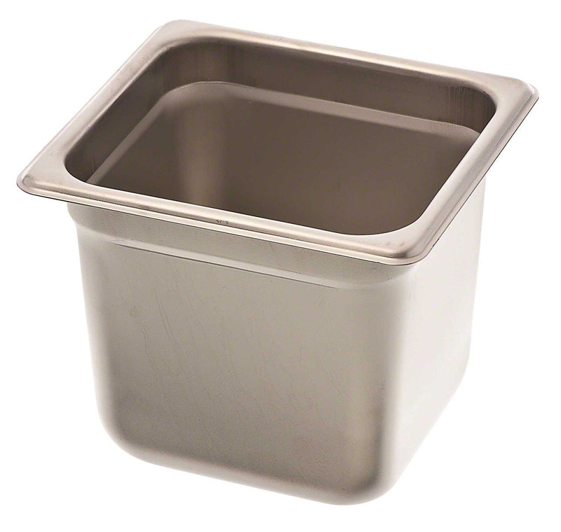 Browne - Steam Pan - Anti - Jam - 1 / 6 Size - HW - Deep - 6" / 15.2 cm - 2.8QT / 2.6 L - 22 Gauge - Stainless Steel - NSF