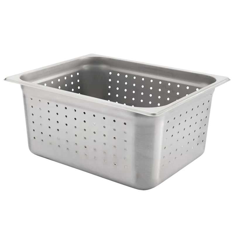 Browne - Steam Pan - Anti - Jam - Perforated - 1 / 2 Size - 6" / 15.2 cm - 10.6QT / 10 L - Stainless Steel - 24 Gauge
