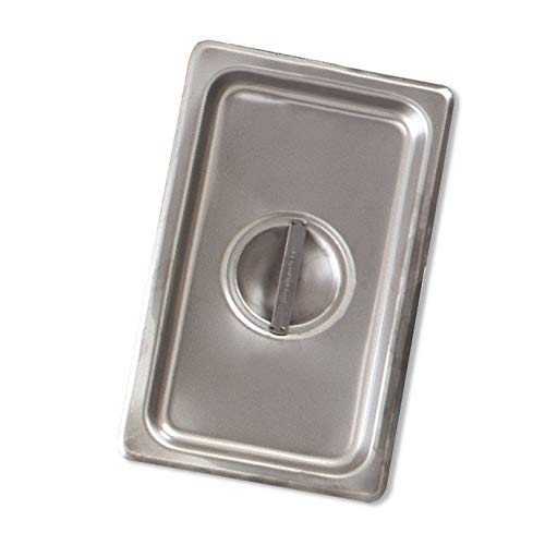 Browne - Steam Table Pan Cover - One - Fourth Size - Solid,10.4x6.4? / 26.4x16.3 cm - Stainless Steel