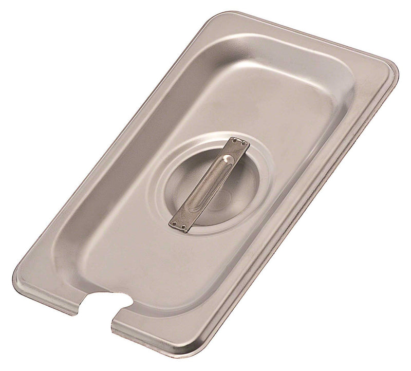 Browne - Steam Table Pan Cover - One - Ninth - Notched - 18 / 8SS - 6.3x4.4" / 17.6x11.1 cm
