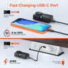 HyperGear - Powerbank Nano Ultra-Mini 5000mAh 20W USB-C PD Dual USB-C connectors, Magnetic Charging for Apple Watch and Kickstand - Black