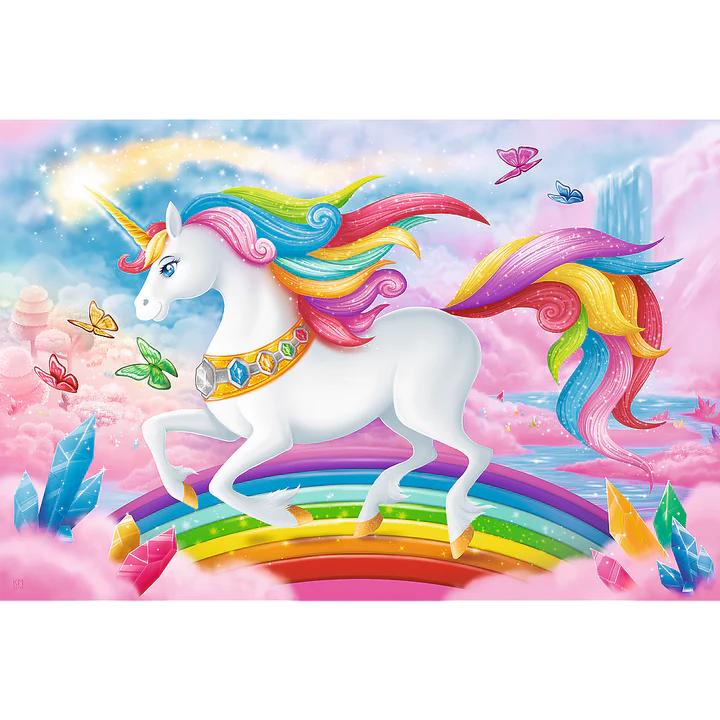 Trefl - 100 Piece Jigsaw Puzzle - Into The Crystal World of Unicorns