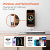 HyperGear - Wall Charger MaxCharge 40W 3-in-1 Dual USB-C PD Output with Magnetic Wireless Fast Charger - White
