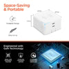 HyperGear - Wall Charger MaxCharge 40W 3-in-1 Dual USB-C PD Output with Magnetic Wireless Fast Charger - White