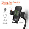 HyperGear - Car Mount Universal Cup Holder EZ Grip with 15W Wireless Fast Charging - Black