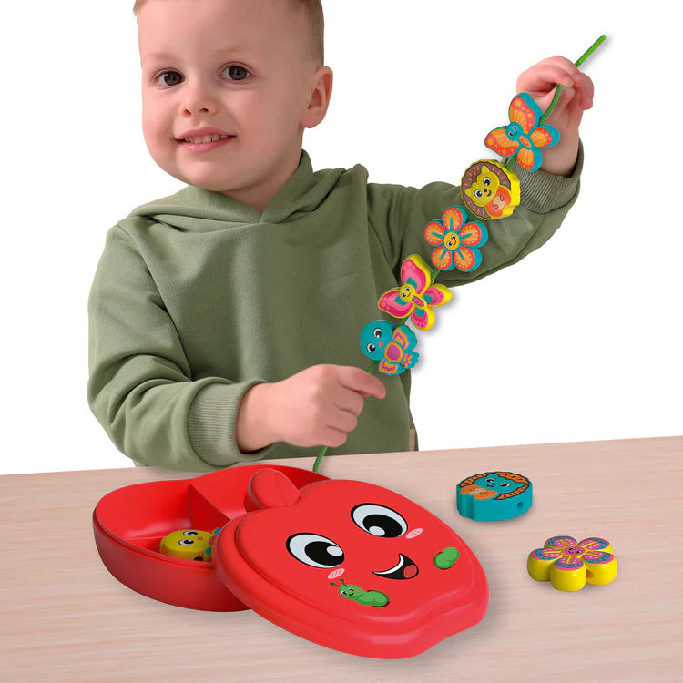 Clementoni - HAPPY APPLE & FRIENDS – LACING GAME