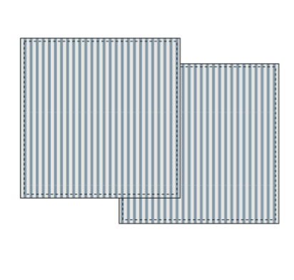 Meyco Baby - Pre-washed muslin squares Fat Stripe Jeans Blue 2-Pack